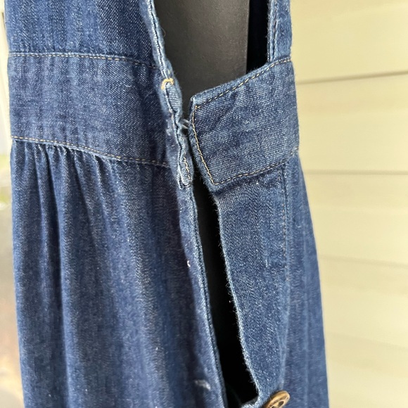 J Michelle Denim Dress Two Pockets Side Button Sleeveless Sz 13/14 Vintage USA - Picture 10 of 10